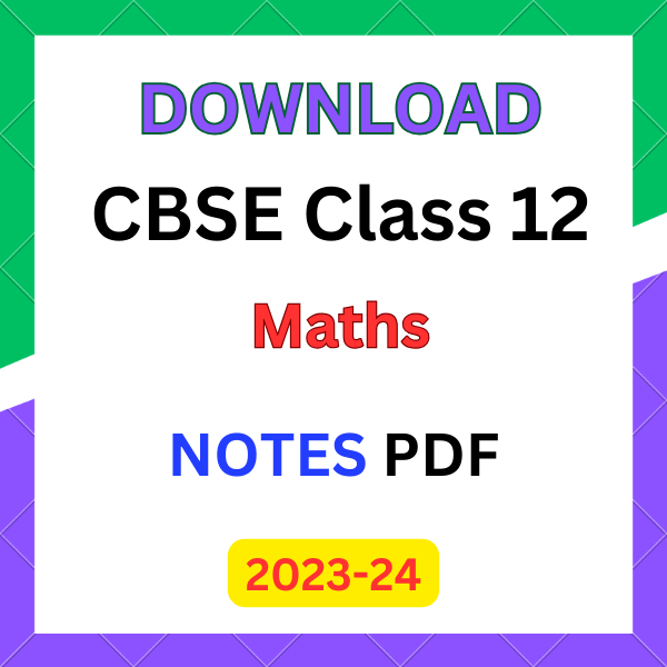 class 12 maths notes