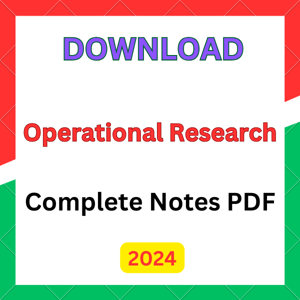 Operational Research Notes